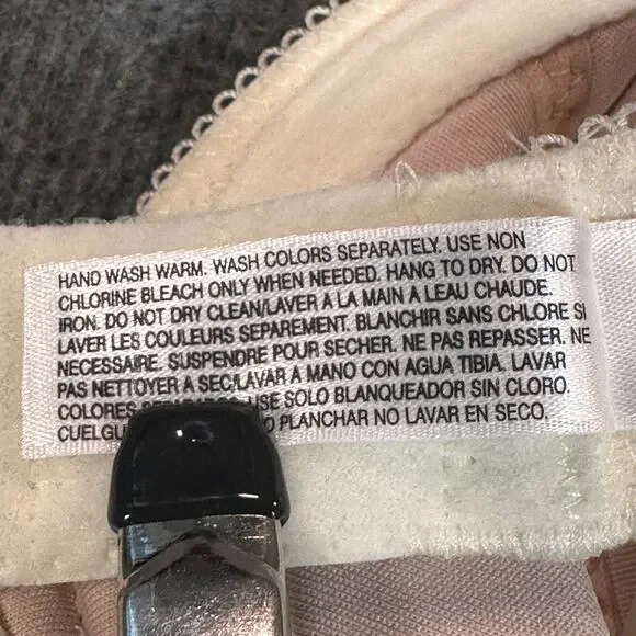 b tempt'd Bra Womens 32B Off White Nude Lace UnderWire Adjustable Lingerie Bow - Picture 5 of 6